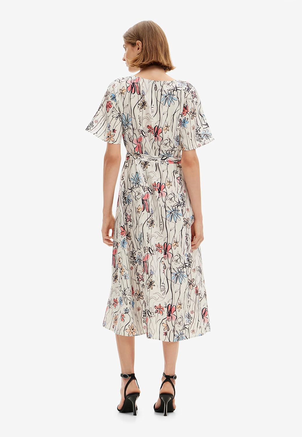 Desigual Women's Wrap Dress with Flowers
