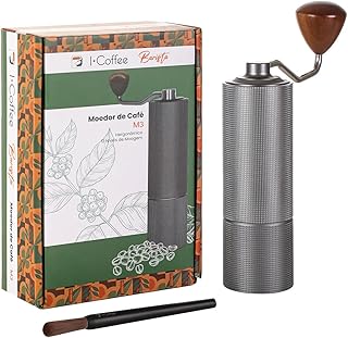 Moedor De Café Manual M3 Pro Inox C/Manivela 20g Cinza