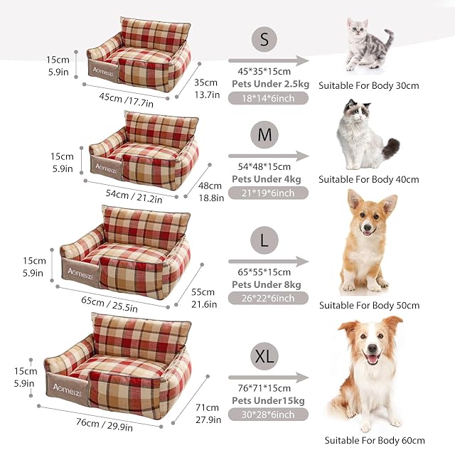 Foto 6 de 6 de PETCUTE Cama Perro Grandes,Camas para Perros con Funda Desenfundable y Lavable,Sofá Camas para Mascotas…
