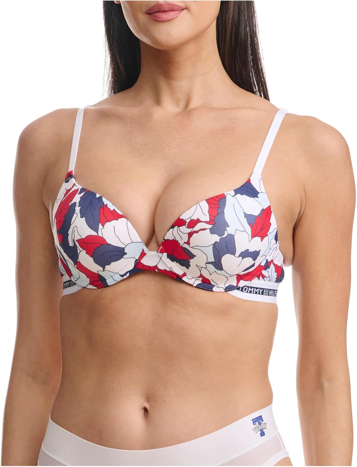 Tommy Hilfiger Women's Womens Push Up with Strappy Soft Bra