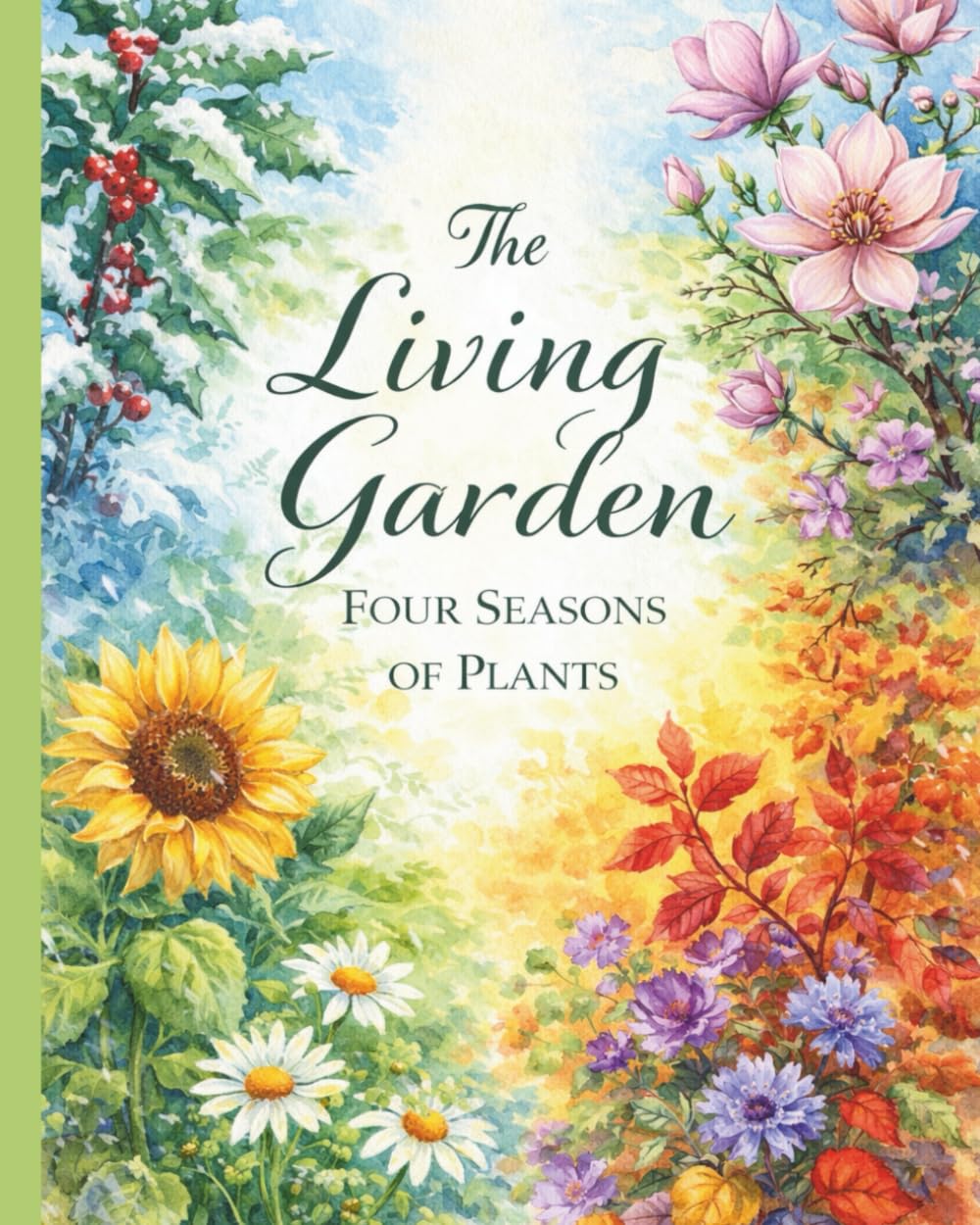 The Living Garden- Four Seasons of Plants- Eine Reise durch die Jahreszeiten, Botanisches Malbuch mit 40 filigranen Motiven: Malbuch für Erwachsene – Pflanzen, Blumen und Zweige zum Entspannen