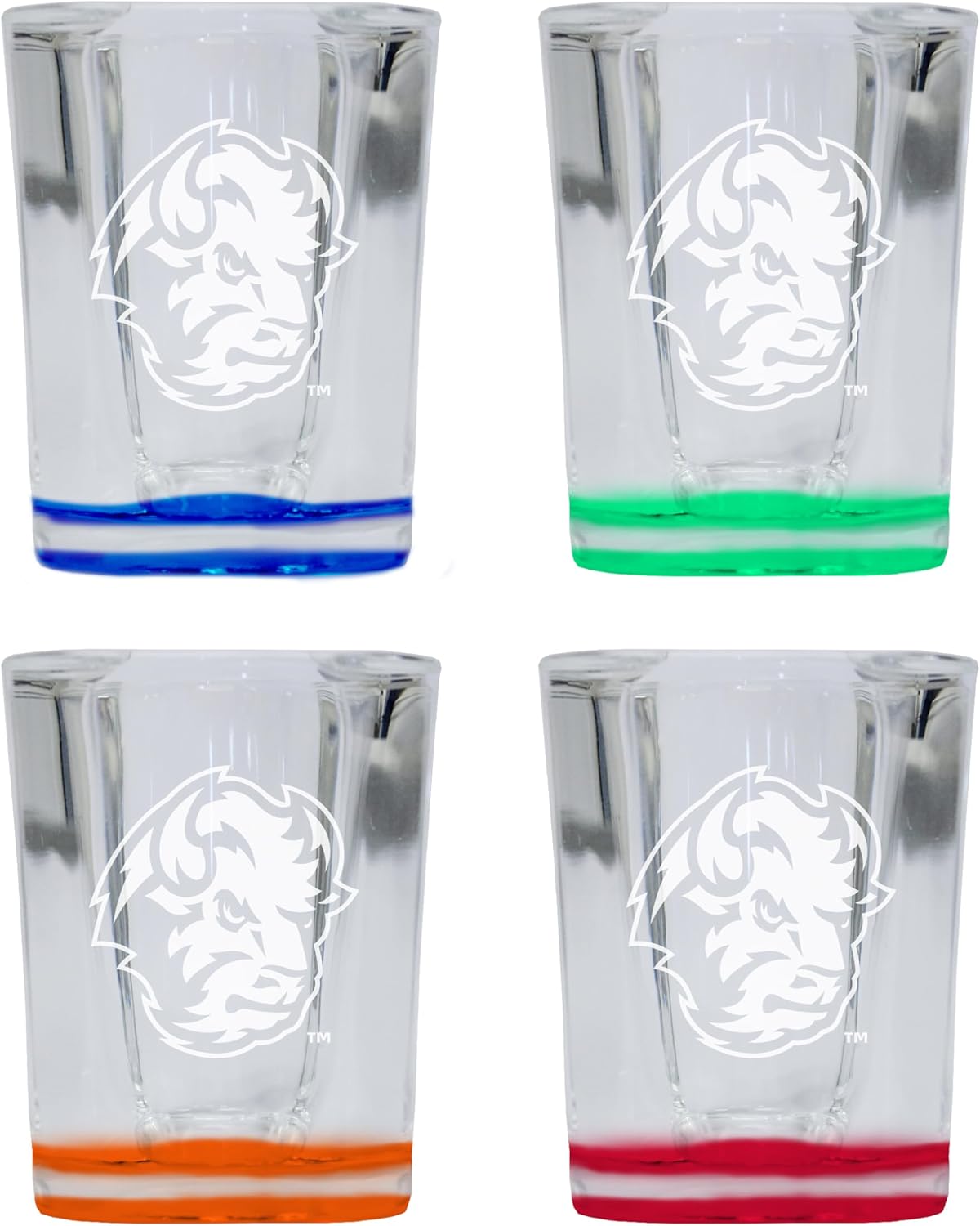 Vasos Shot Grabados North Dakota State Bison 4 Pack Multicolor