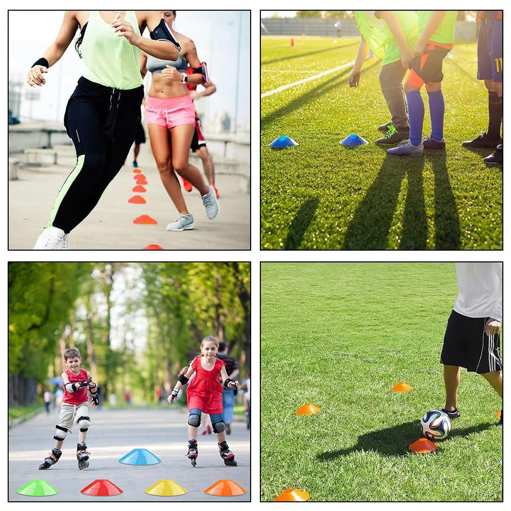 Plots de Marquage pour Football,Plots de Délimitation,Plots Entrainement,Marquage Cônes,Disques d'Entraînement,Cones de Sport pour Délimitation,Plots pour Délimitation Entraînement Football