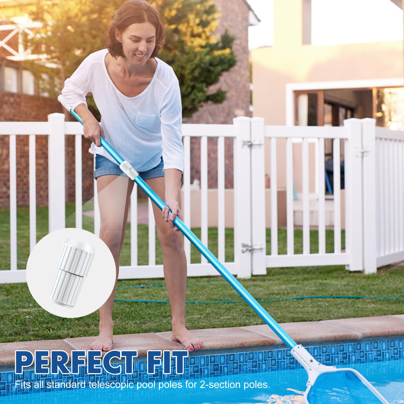 Verrou à Came Pour Perche De Piscine - 2 Pièces - Compatible Avec Les Perches Télescopiques (nettoyage, Skimmer, Râteau)