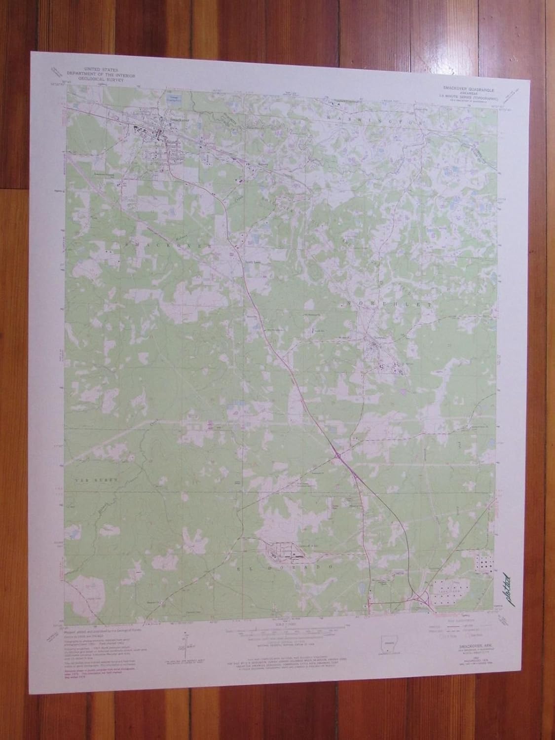 Smackover Arkansas 1978 Original Vintage USGS Topo Map