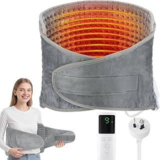 Heating Pad for Back Pain, 30x125cm Electric Heating Pad with 9 Heating Levels And 4 Timer Auto Off, Wearable Heating Pad ...
