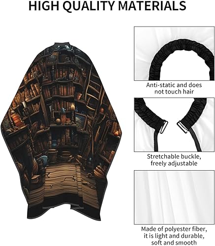 Miniatura 4 de Ancient bookshelf Magic old dark Barber Cape for Men Professional Hairdressing Cutting Salon Cape Hair Styling Cape