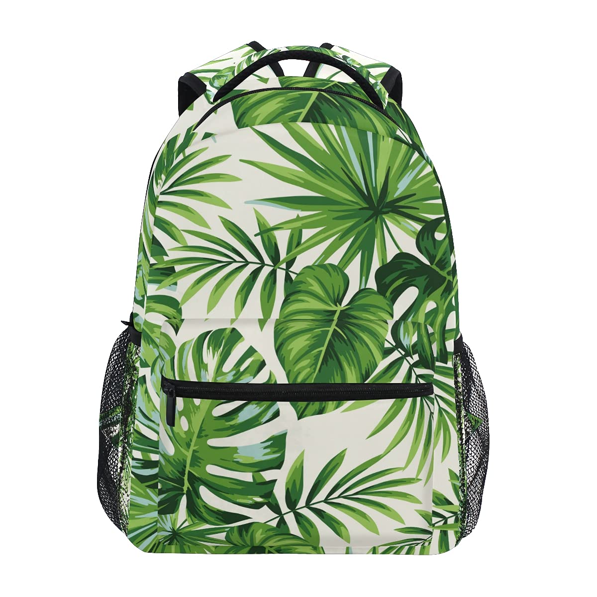 ALAZA Plants School Backpack Tropical Backpack for Girls Green Palm Leaves Elementary School Bag Kids Bookbag Personalized Travel Daypack 3rd 4th 5th