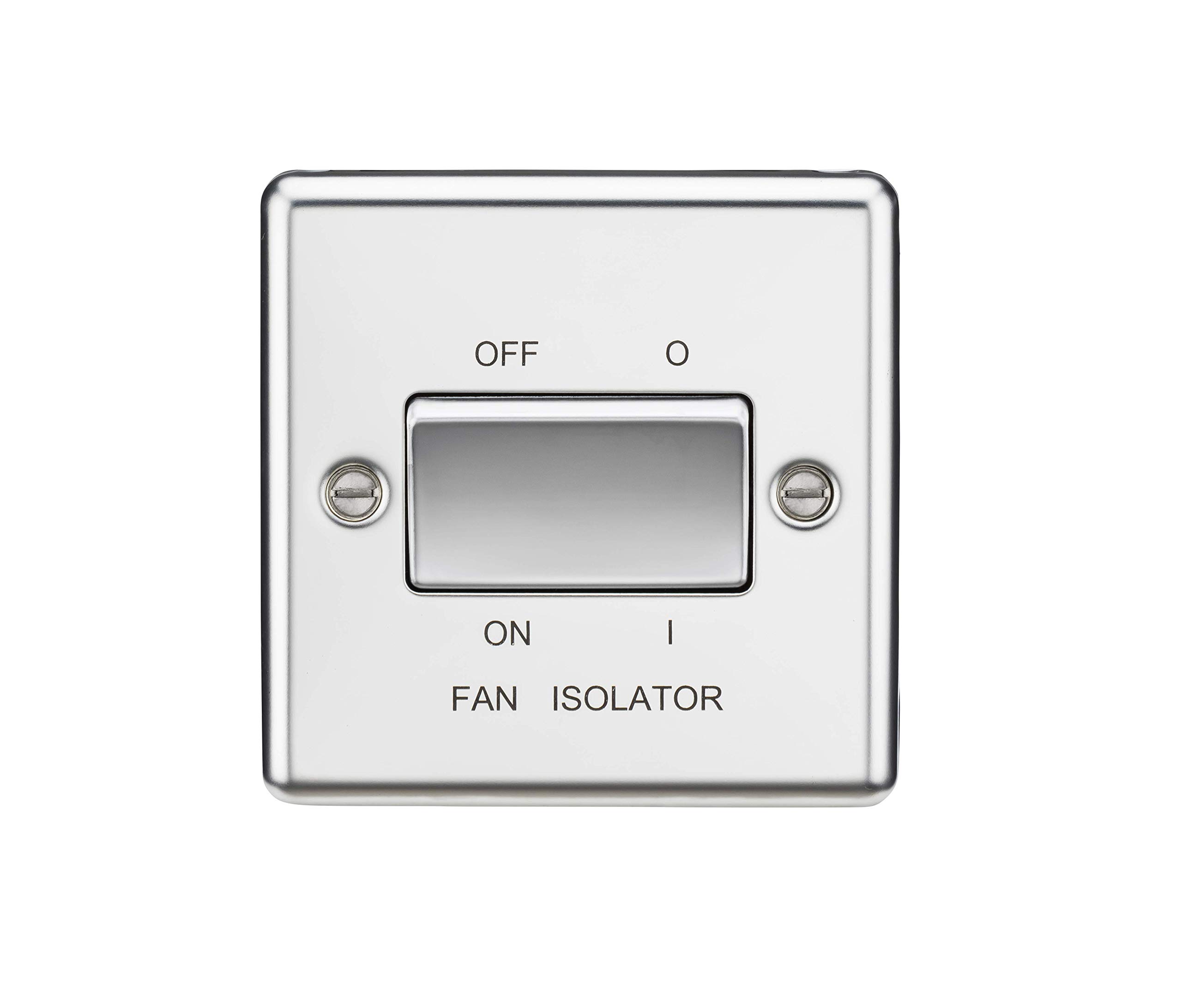 Knightsbridge Polished Chrome Cl11pc 10Ax 3 Pole Fan Isolator Switch - Rounded Edge
