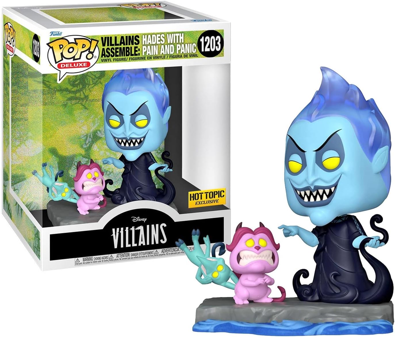 Funko POP! Deluxe Disney Villains Assemble: Hades with Pain and Panic 1203 Exclusive