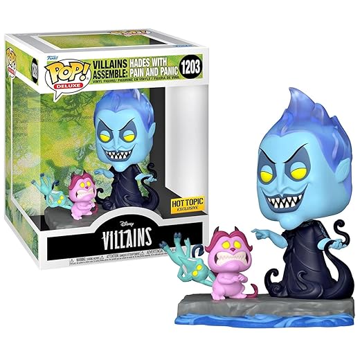 Pop Funko Deluxe Disney Villains Assemble: Hades With Pain And Panic 1203 Exclusive