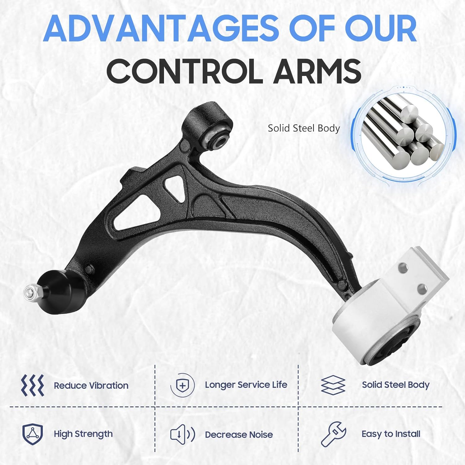 Front Passenger Side Lower Suspension Control Arm and Ball Joint Assembly Suspension Kit Replacement for 2011-2019 Ford Explorer, 2013-2019 Police Interceptor Utility 2.0L 2.3L 3.5L 3