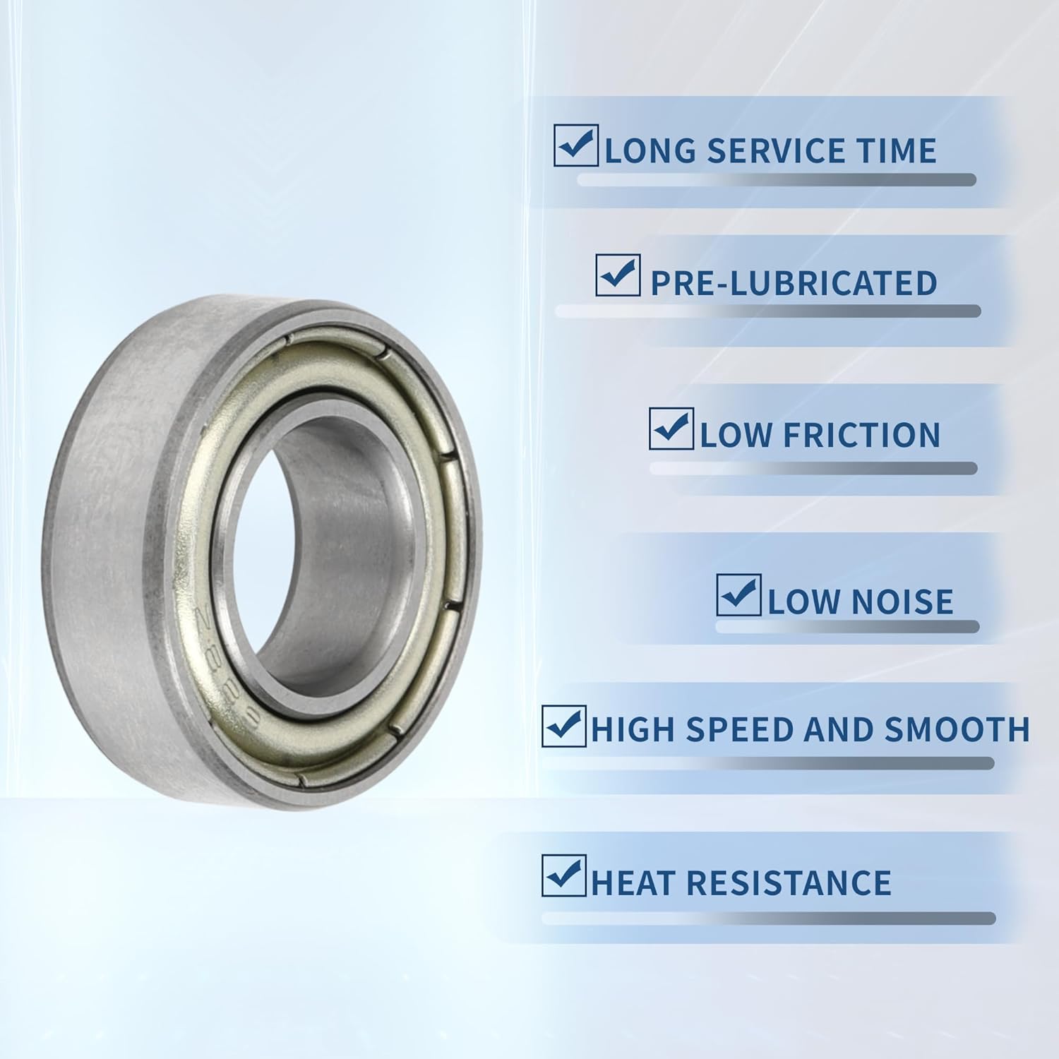 ACROPIX 688ZZ Deep Groove Ball Bearings P6 8x16x5mm Lubricated Bearings Double Metal Seal Silver Tone Scooter Skateboard Wheel - Pack of 4