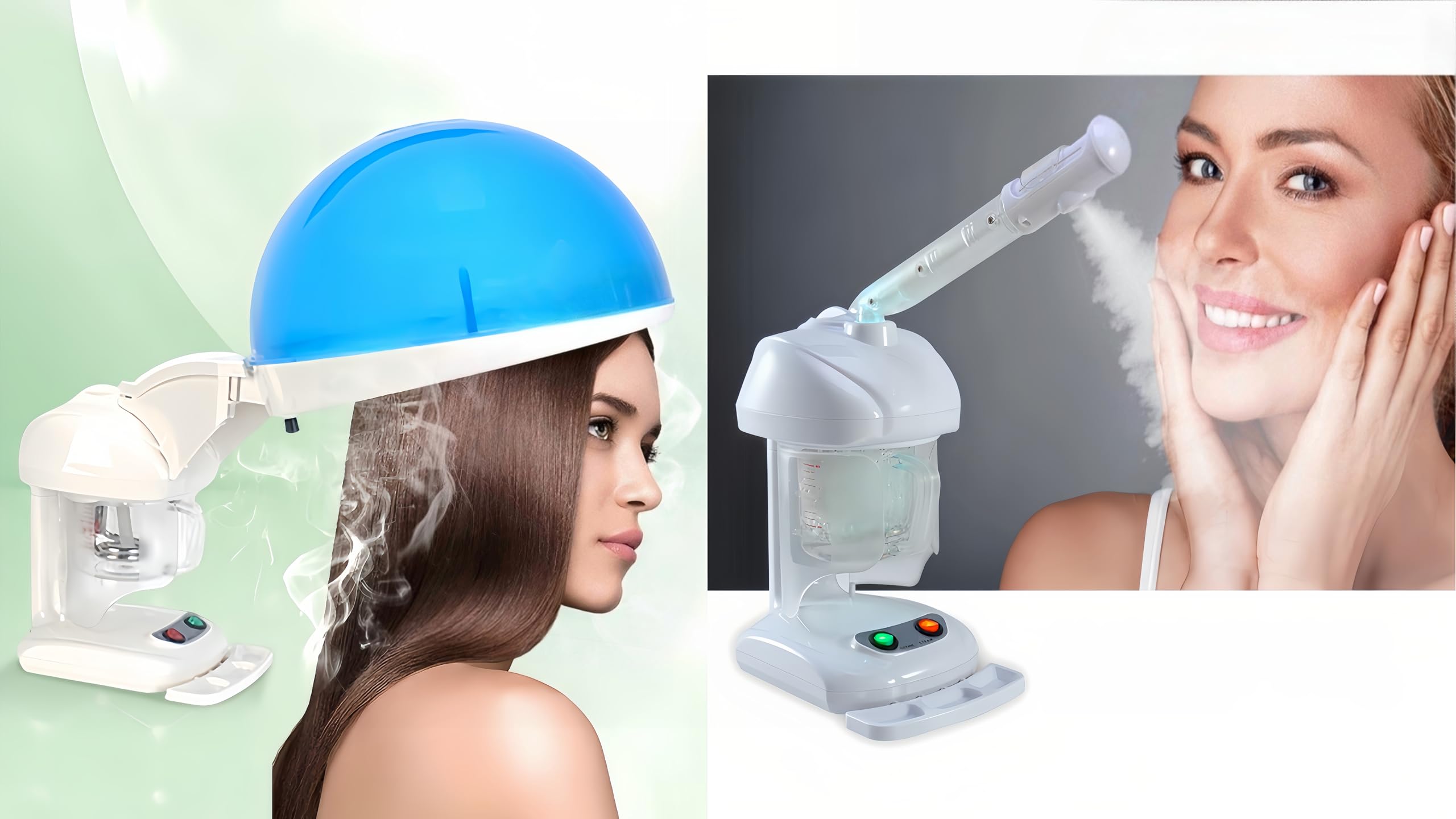 Vaporizador Capilar y Facial 2 en 1, Vapor Nano Iónico, Cuidado Profundo para Cabello y Piel, Uso Doméstico y Salón