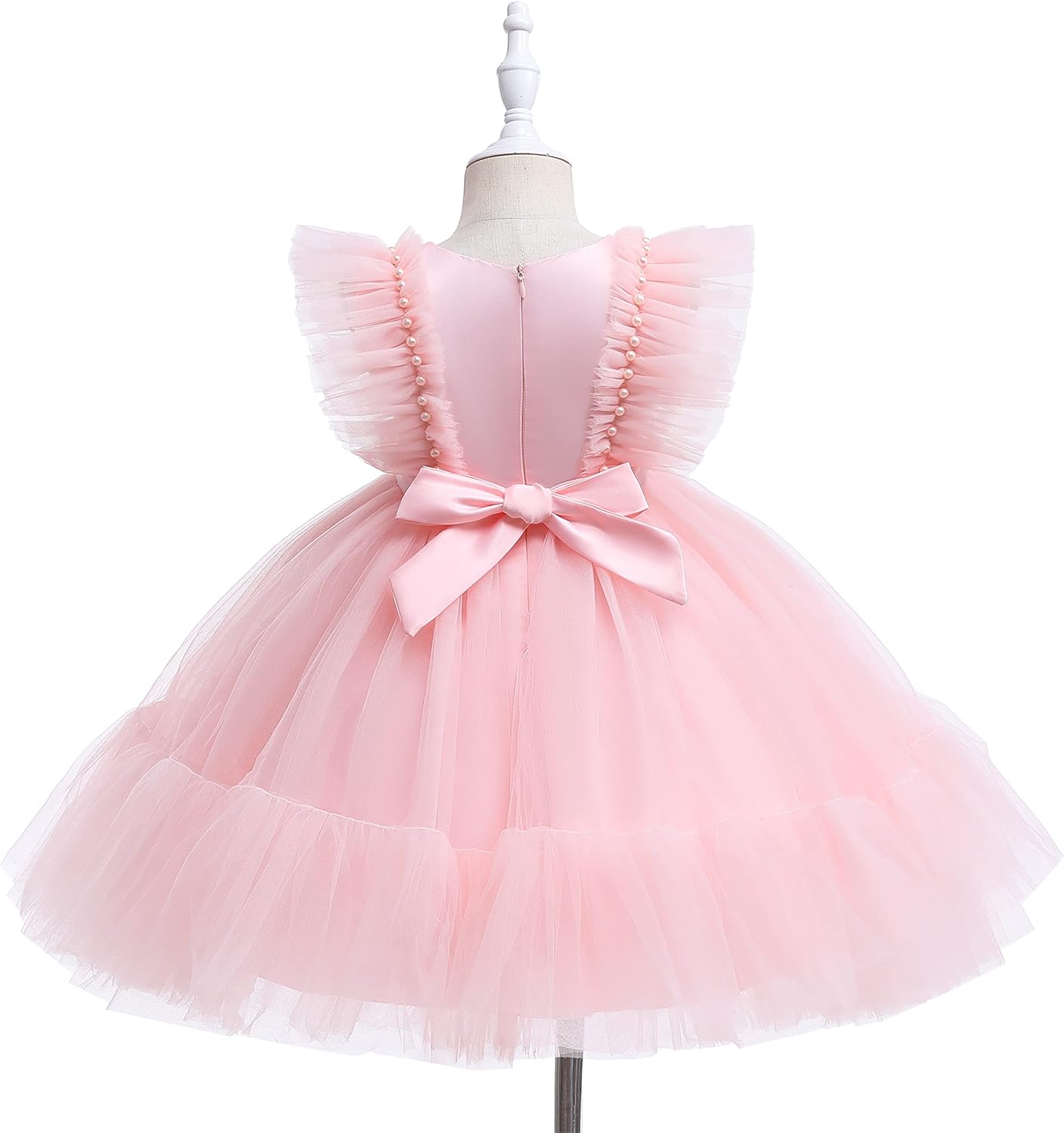 Weileenice Flower Girl Dress Ruffle Tulle Toddler Wedding Pageant Ceremony Birthday Party Evening Tutu Dresses