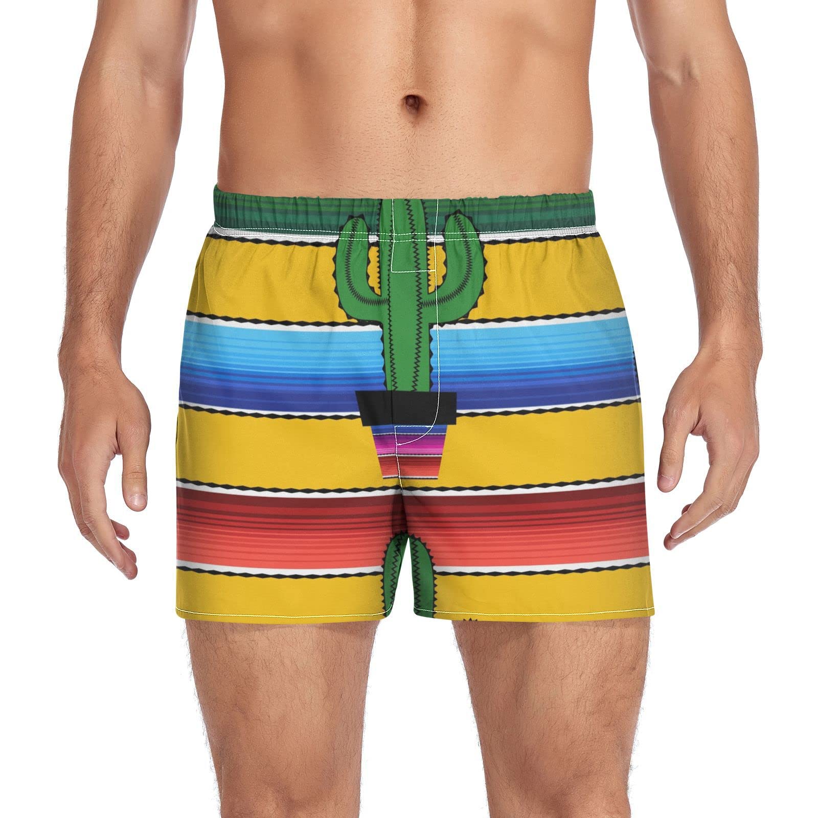 Dallonan Men's Boxers Short Soft Comfortable Casual Breathable Underwear Briefs Funny Patterns Boxer for Men