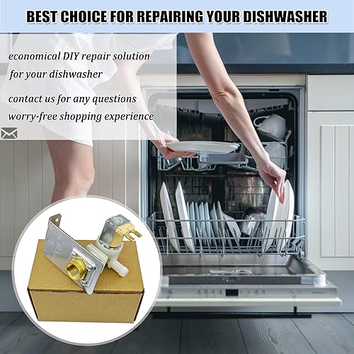 Miniatura 6 de 154637401 Válvula de entrada de agua para lavavajillas para Frigidaire para Kenmore para Crosley Lavavajillas Piezas de repuesto 154219601 154359801