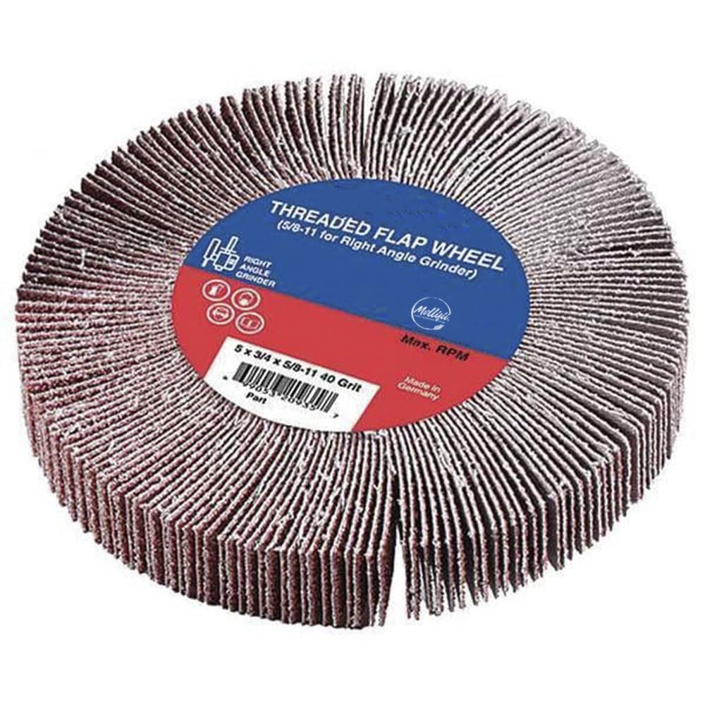 5/8-11 Threaded Flap Wheel 4-1/2" x 3/4" x 5/8"-11, 40 Grit, Mfr: 72130-A