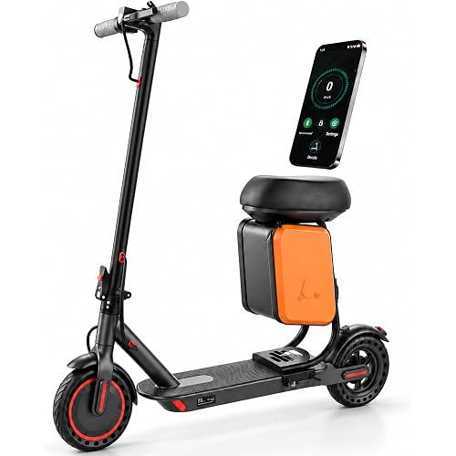 Qlaway Electric Scooter for Adults, 350W/500W Motor, Up to 22 Miles Long Range, 8.5" /10" Solid Tires, 265 lbs Load Capacity, Foldable Commuting e-Scooter with Dual Braking System and App