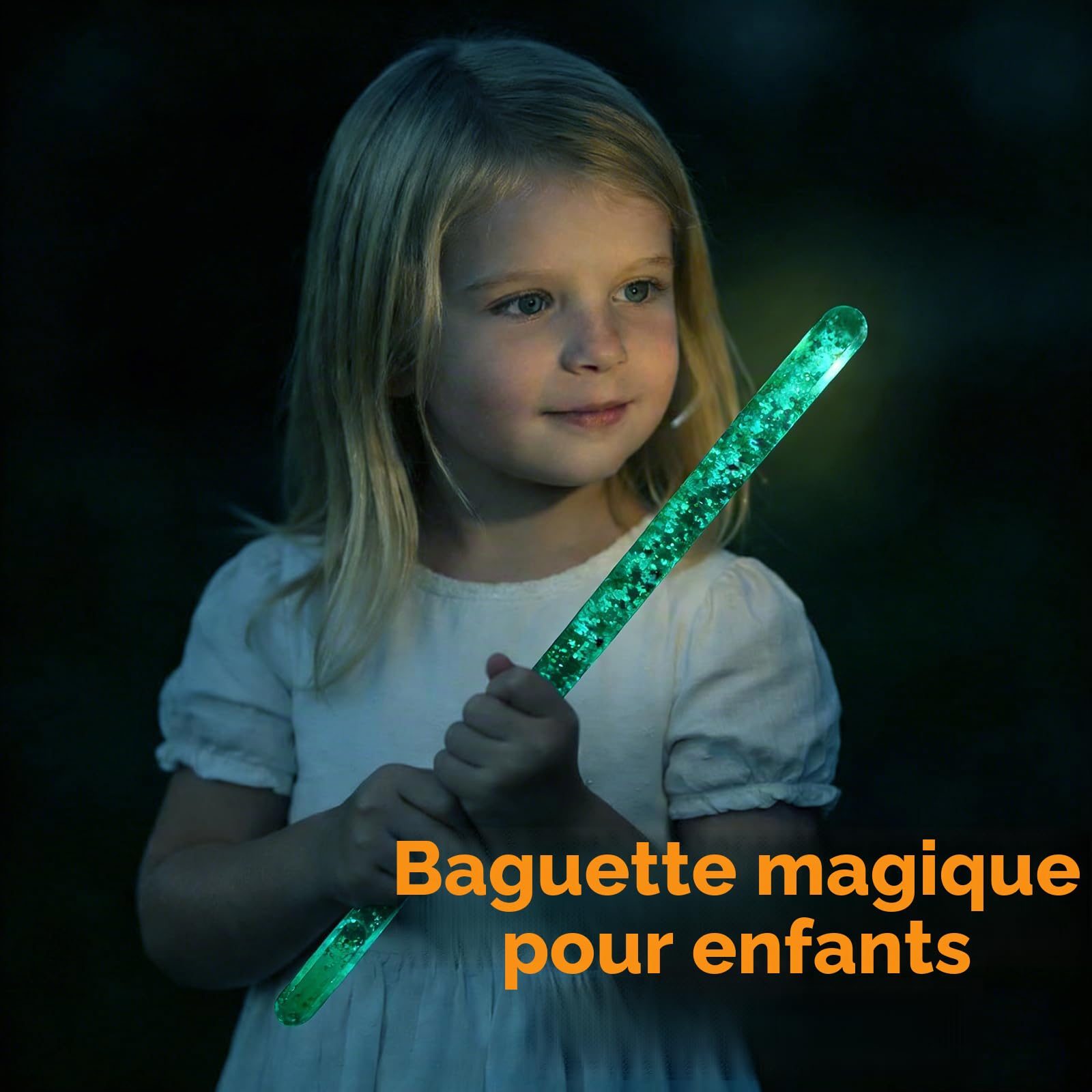 Lot de 4 Baguettes Magiques Géantes à Paillettes en Spirale de 30cm pour Enfants, Jouets Sensoriels Phosphorescents, Baguettes Magiques pour Fêtes sur le Thème des Princesses, Fées et des Sorciers