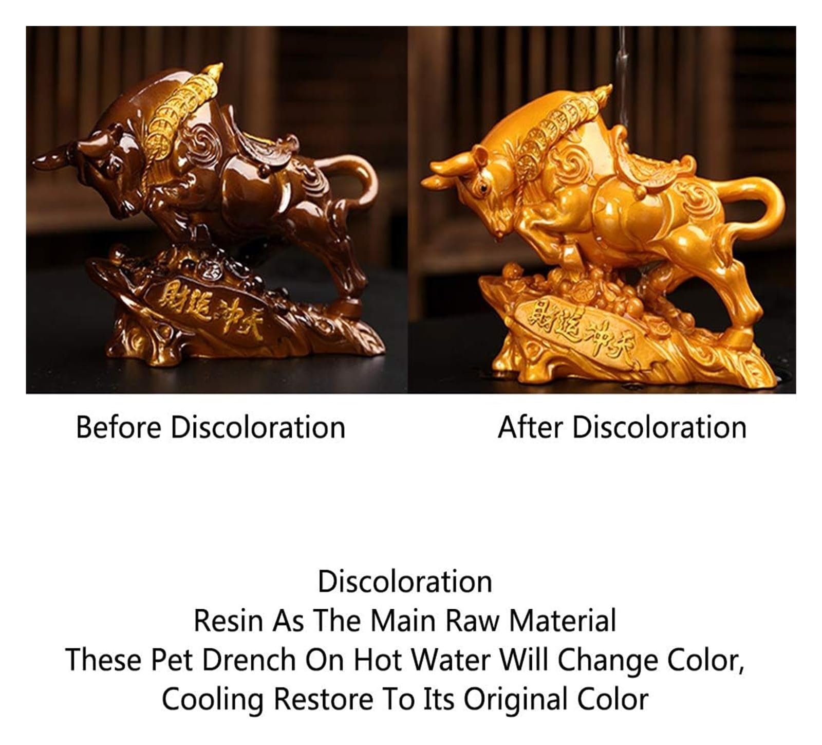 Decoración de Estatua Caballo, Escultura Mascota té, Bandeja, decoración Escritorio for el hogar(Gold)