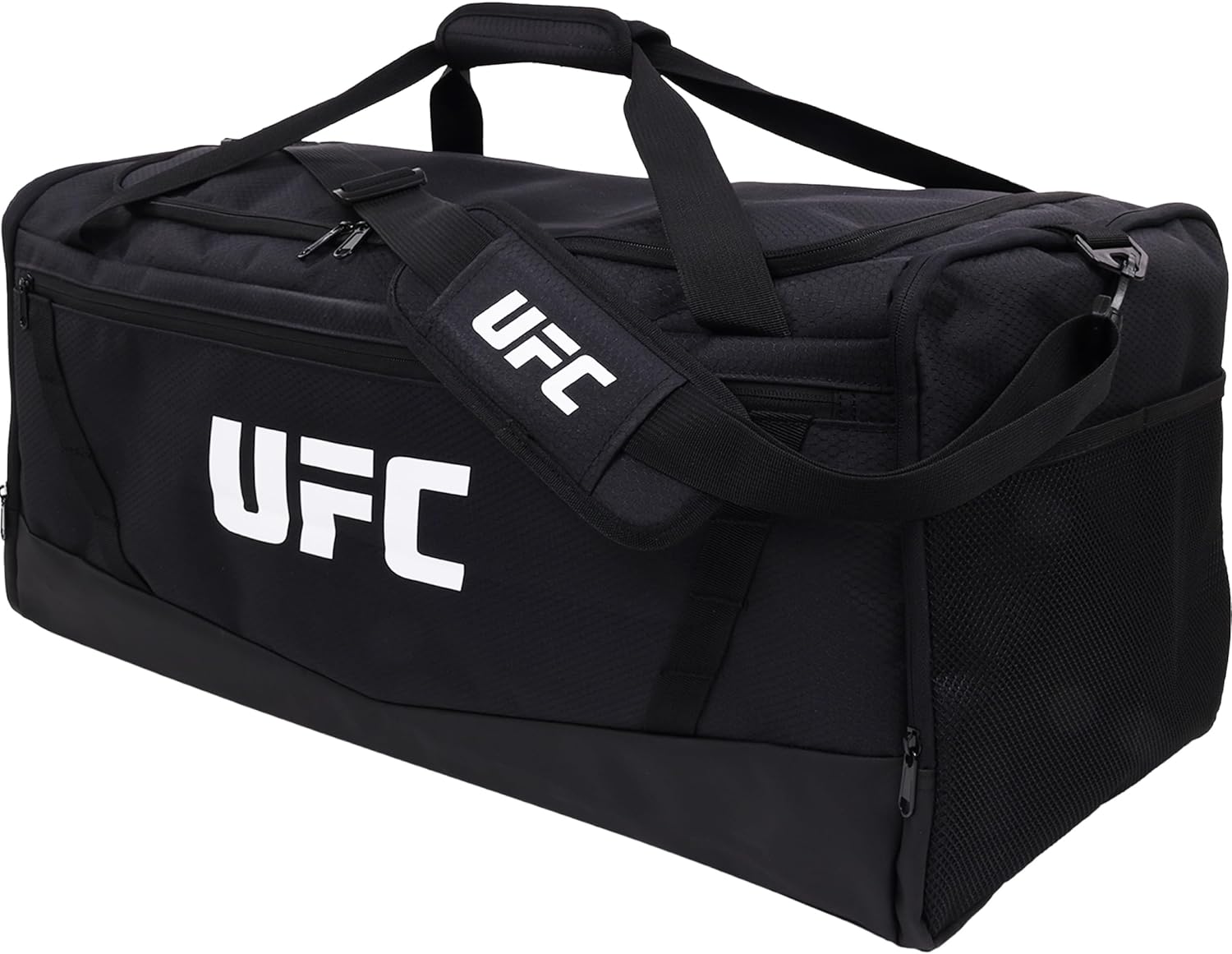 UFC Gym Bag, 25 Inch Extra Large Travel Duffel Bag for Men and Women, Shoe Compartment, MMA Workout Equipment and Sports Accessories, Black