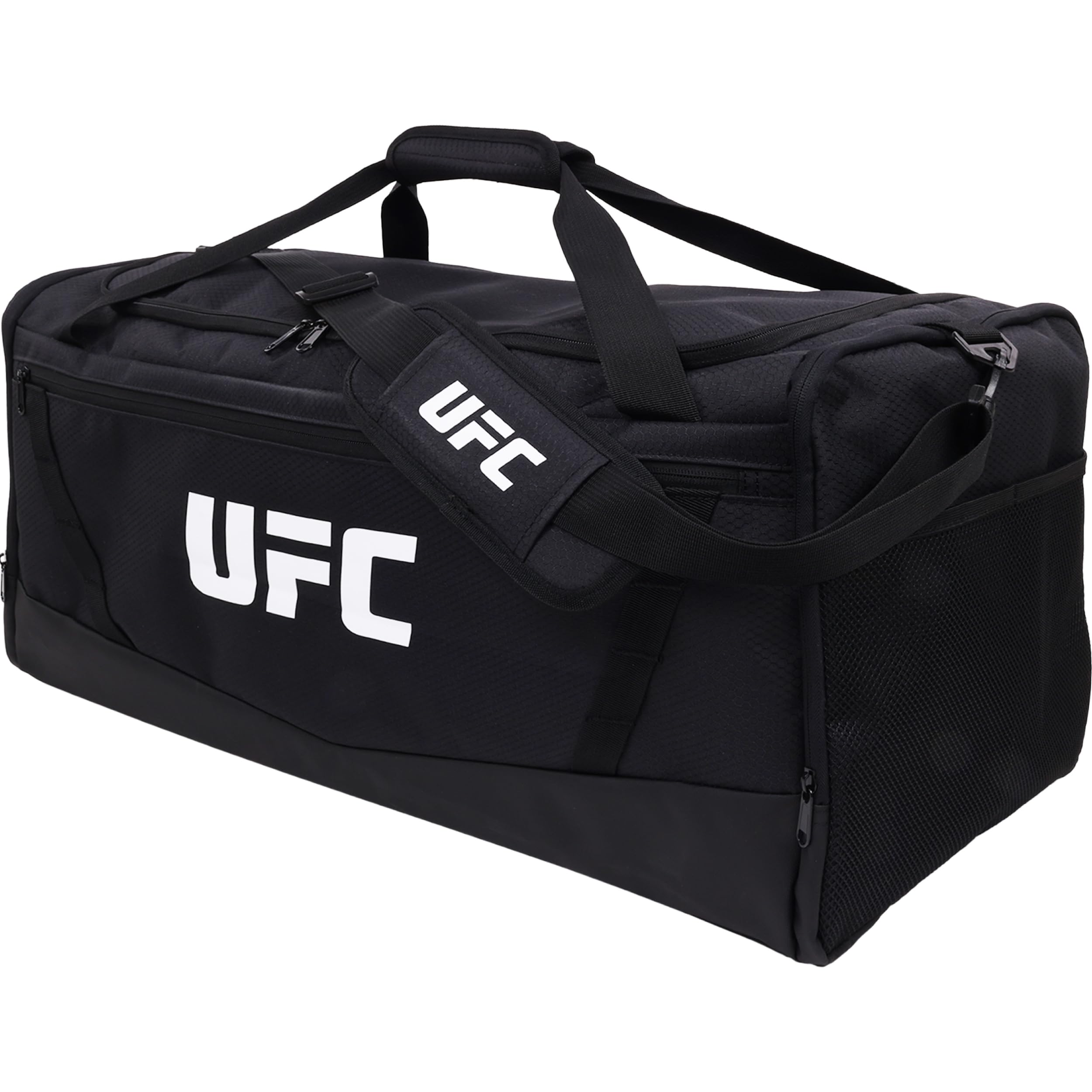 UFC Gym Bag, 25 Inch Extra Large Travel Duffel Bag for Men and Women, Shoe Compartment, MMA Workout Equipment and Sports Accessories, Black