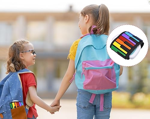 Miniatura 8 de MECCANIXITY Piano enrollable portátil con 49 teclas, color arcoíris, melodioso, fácil de transportar para principiantes de música con cargador,