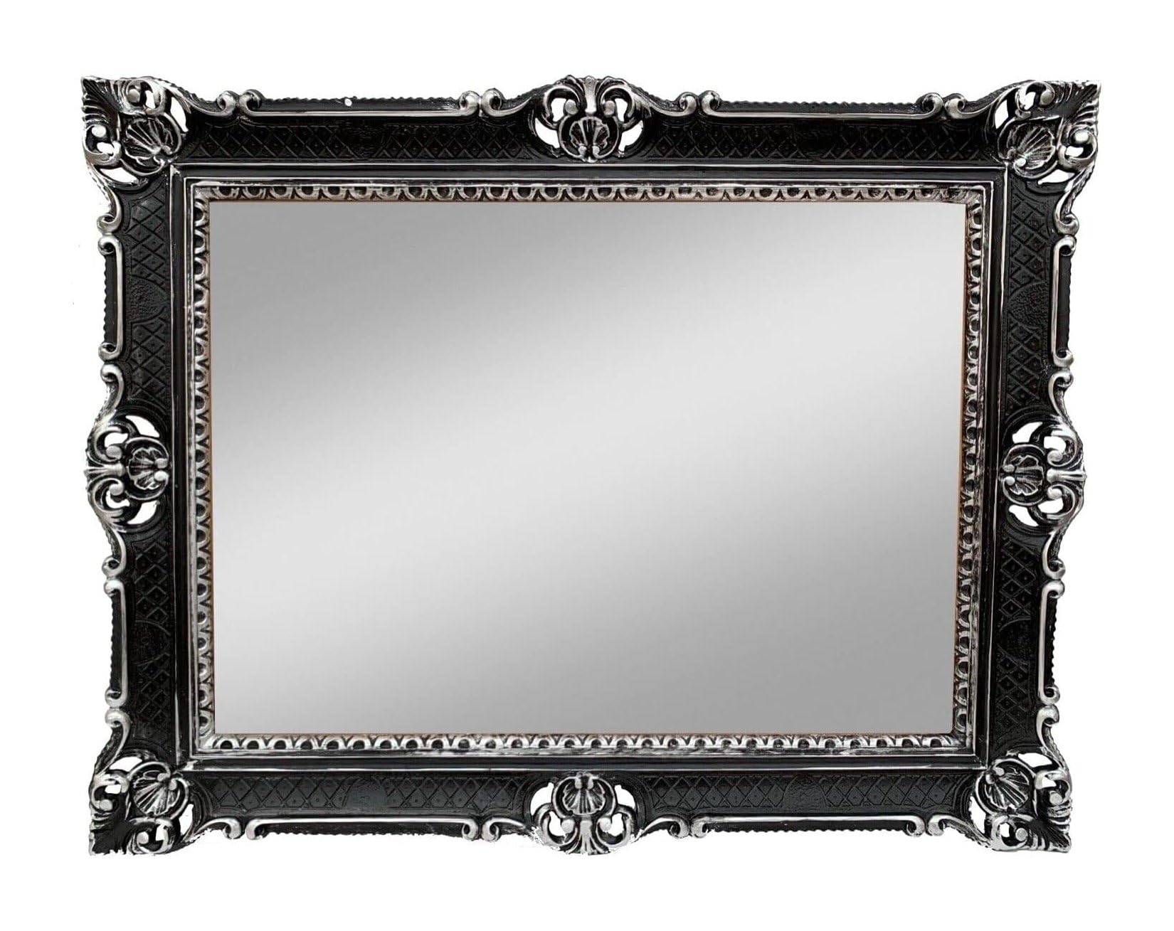 Cadre de peinture 50x70 baroque noir argent pour panneau publicitaire et expo