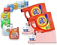 Vista 9 de TidyFriend - Soporte para detergente líquido para ropa con bandeja de goteo y patas de agarre de goma, soporte para organización y almacenamiento