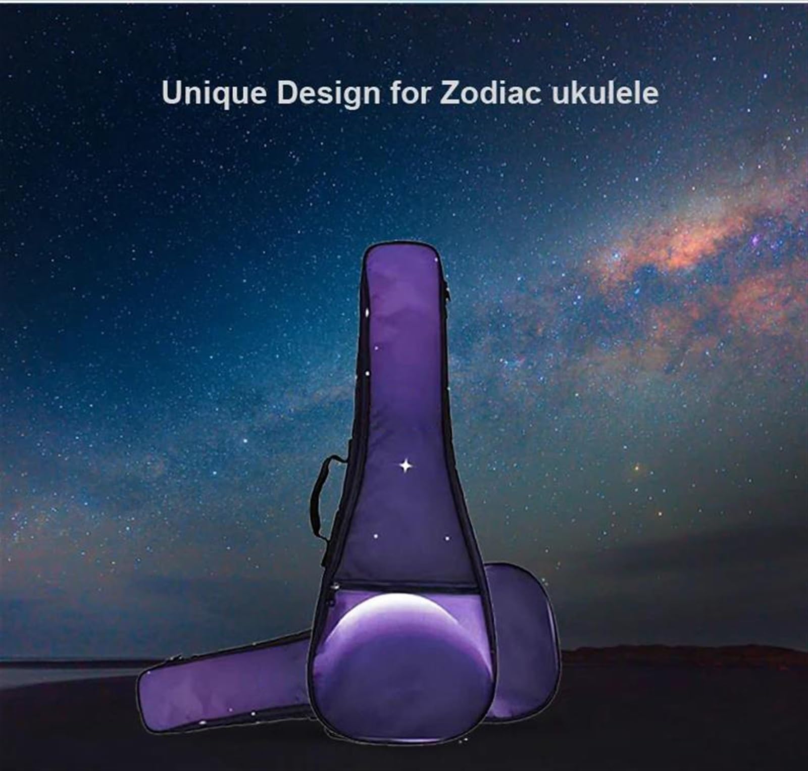 Ukelele Tenor De Concierto 23/26 Con Funda Tapa De Pícea Maciza Acabado Brillante 12 Signos Del Zodíaco(3,26inches)