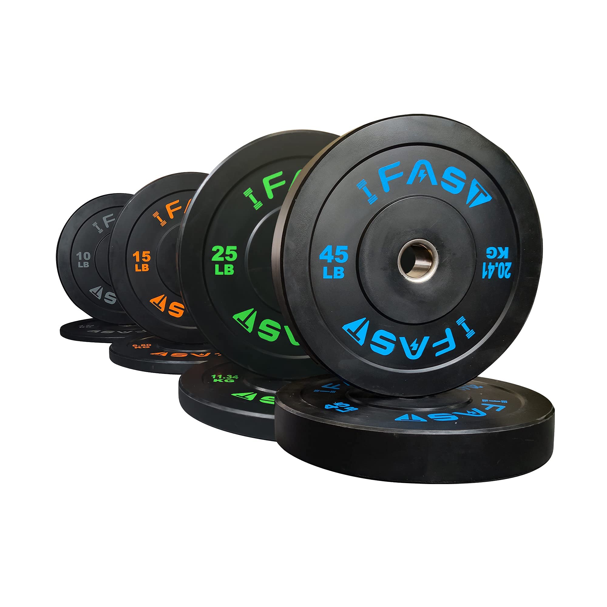 Olympic Weight Plates Rubber Bumper Plate Set, 2-Inch Weight Plate