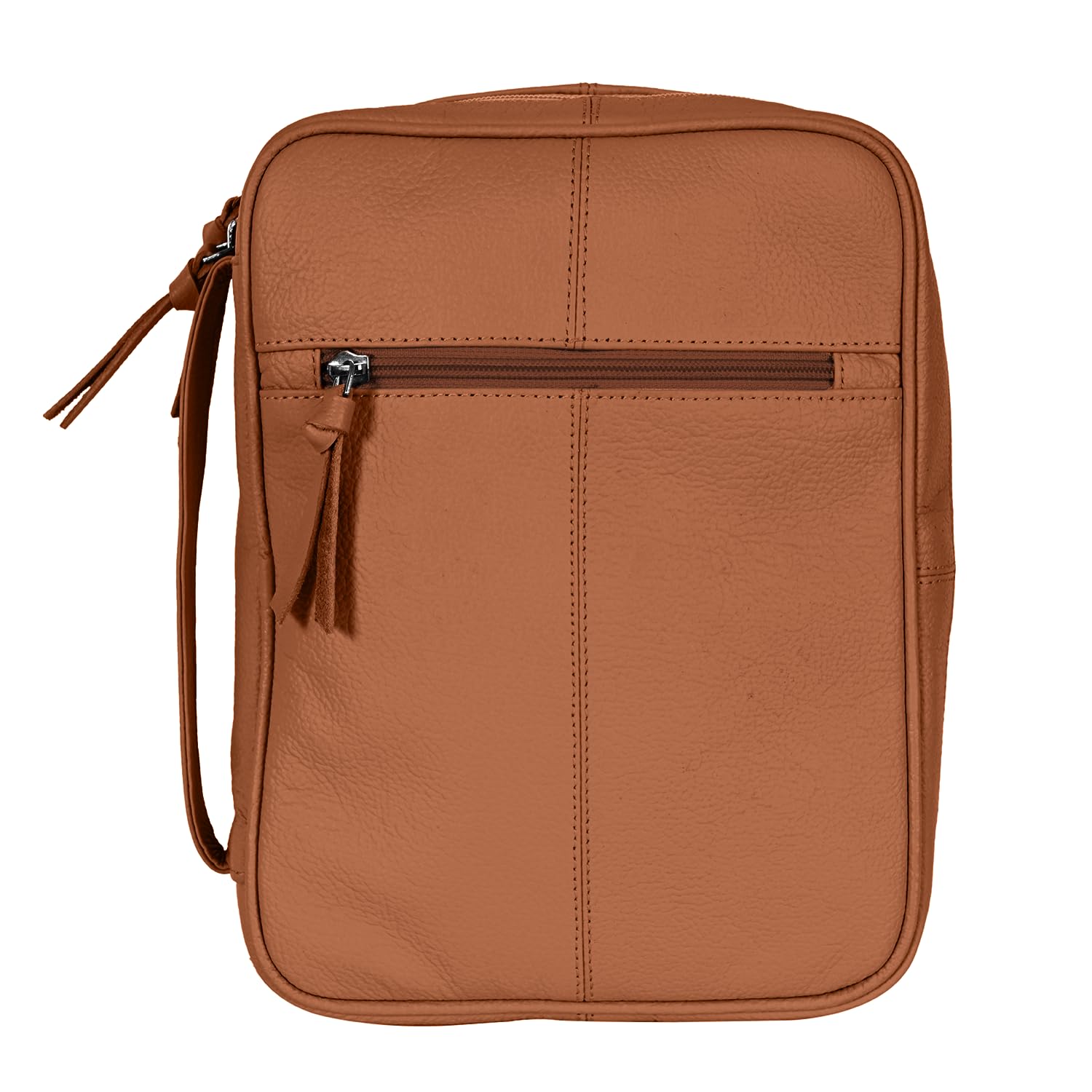 ELIZO Full Grain Leather Journal Cover - A5 Notebook Case & Planner Organizer Portfolio, Book Cover, Bullet Journal & Travelers Notepad Cover For Men Women (Brown, Large)