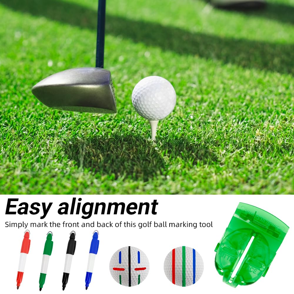 Herramienta de Alineación para Golf, 6 Piezas, Marcadores de Línea de Pelota