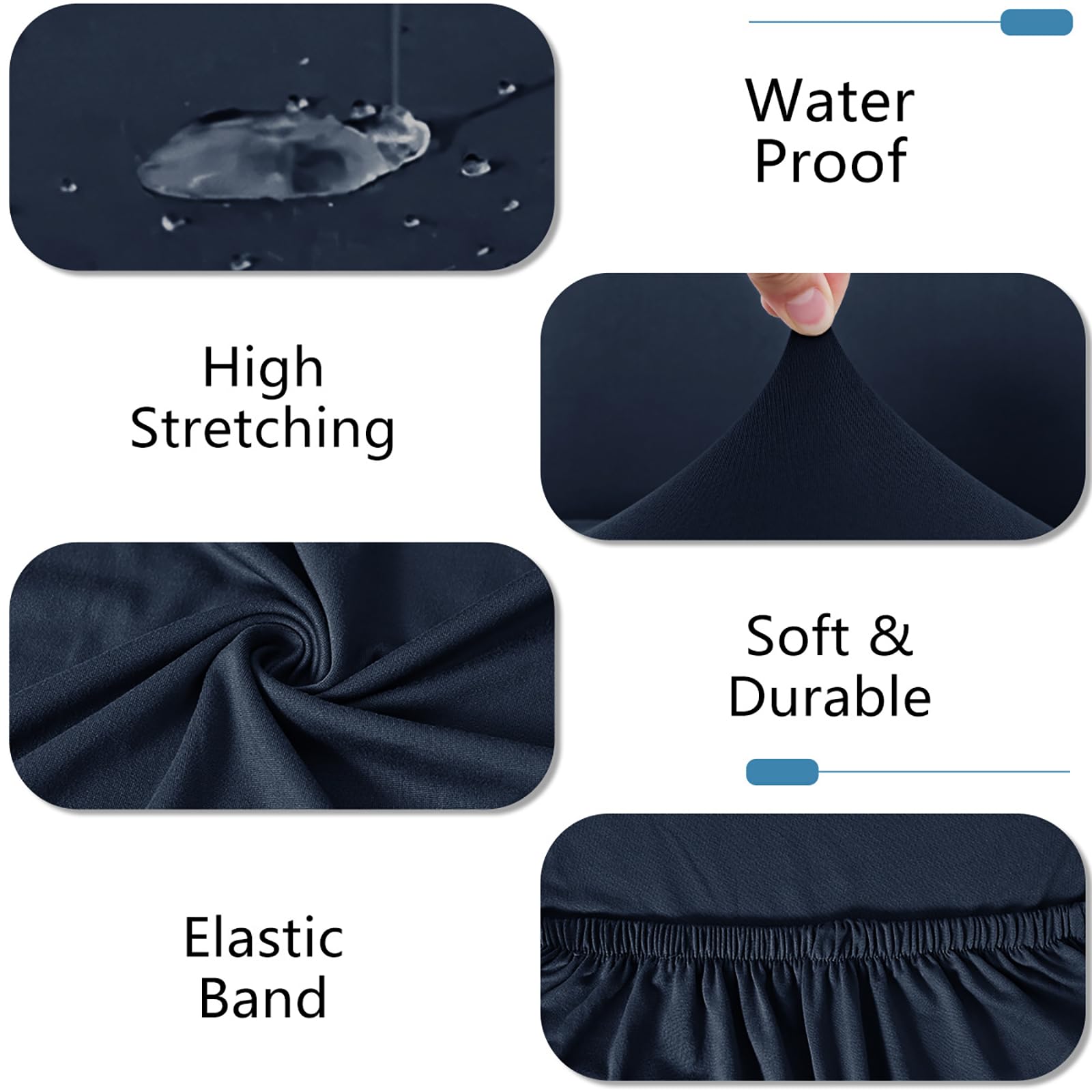 Fundas Impermeables Sillas Comedor - Fundas Sillas Parsons EláSticas Protector Sillas Cocina Lavable ExtraíBle, para Uso En Comedores, Hoteles Y Banquetes (A 10)
