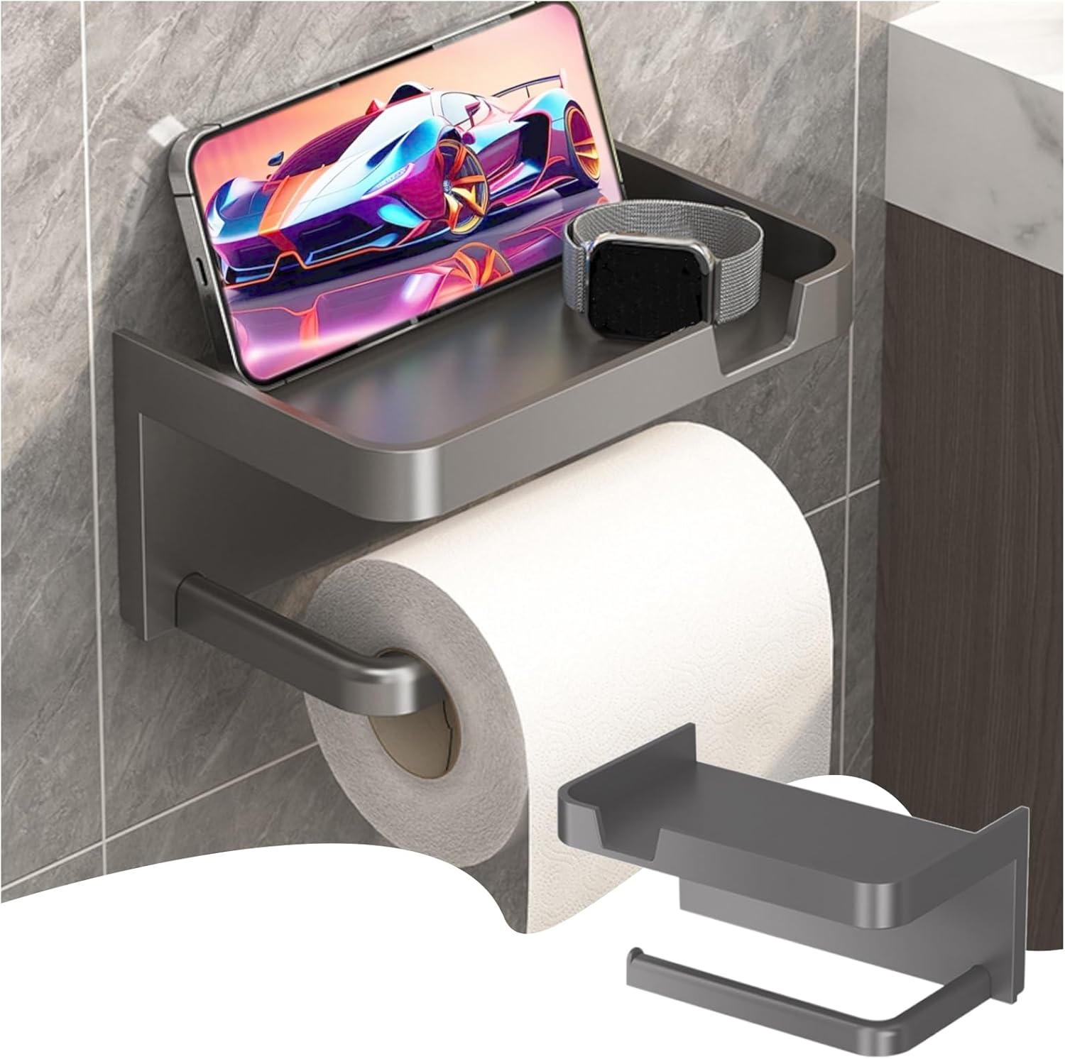 WallMounted Toilet Paper Bracket, Made of Plastic That