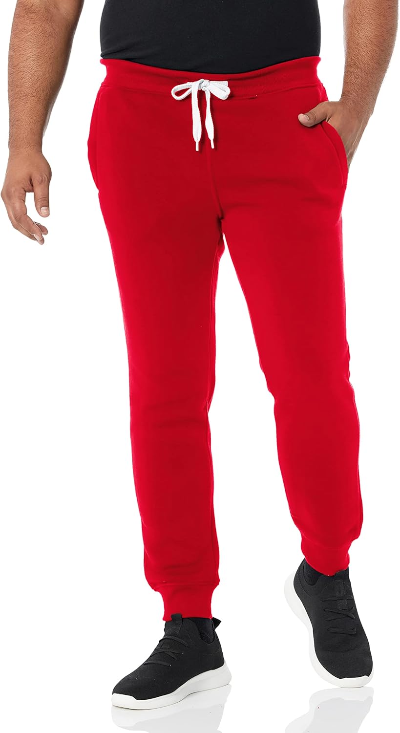 Southpole Men's 1570 Basic Active Fleece Jogger Sweatpants XX-Large Red