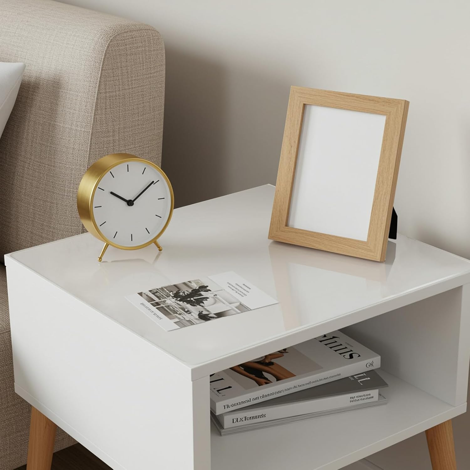 4 Pcs Nightstand Protector Clear Plastic Bedside Table Cover 15.8 x 23.6 Inch 1.5 mm Thick PVC Coffee Table Cover Multipurpose Desk Mat Rectangle Pad for Nightstand