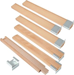 LANIAKEA 6PCS Wood Drawer Slides 16 Inches Wooden Drawer Slides Bottom Mount Classic Center Guide Track with Metal Slide Glides, Center Mount Drawer Slide Replacement Part