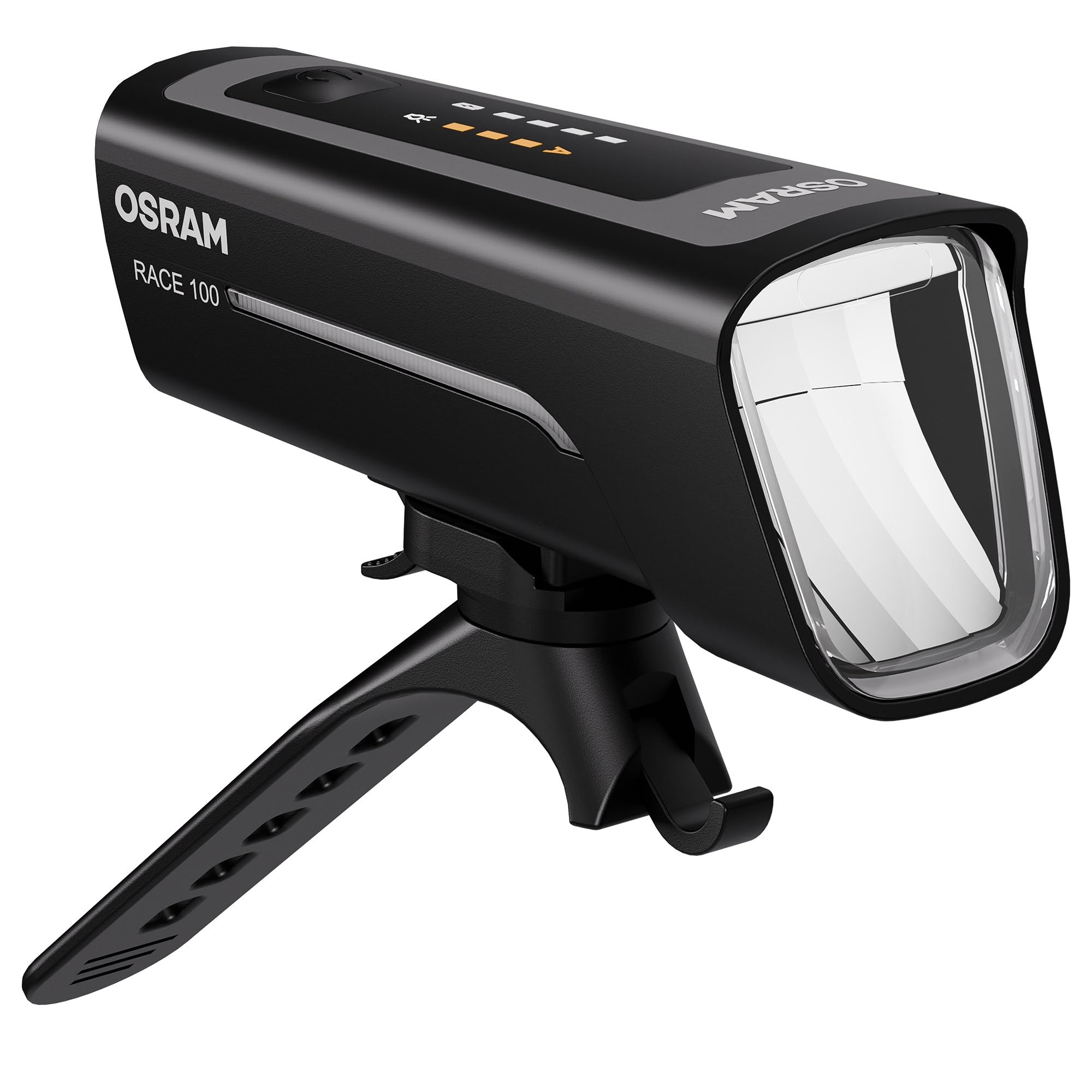 OSRAM LEDsBIKE Race 100 Set, wiederaufladbares Fahrradlichtset, StVZO-zugelassenes Front- und Rück-LED-Lichtset mit Bremslicht, Mehrere Beleuchtungsmodi, DREI Helligkeitsstufen, 100 Lux