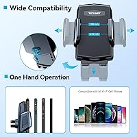 Vista 7 de TECKNET Cup Phone Holder for Car - Adjustable Gooseneck Cup Holder Cradle Car Mount with Air Vent Holders & Expandable Base, Cell Phone Holders for