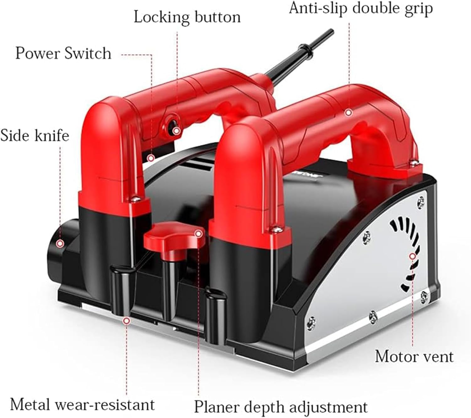 Electric Wall Planer, 1680W Wall Planing Machine,No Dead Angle And Dust-Free Shovel Wall Machine,Electric Wall Concrete Tool for Wall Renovation, Cement Stripping