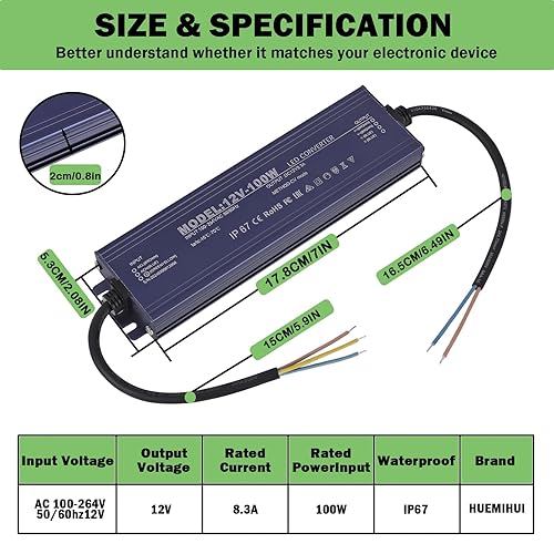 Vista 10 de Adaptador de fuente de alimentación de 24 V 8 A CA 100-240V a CC 24 voltios 8 amperios 192 W convertidor de energía transformador de bajo voltaje