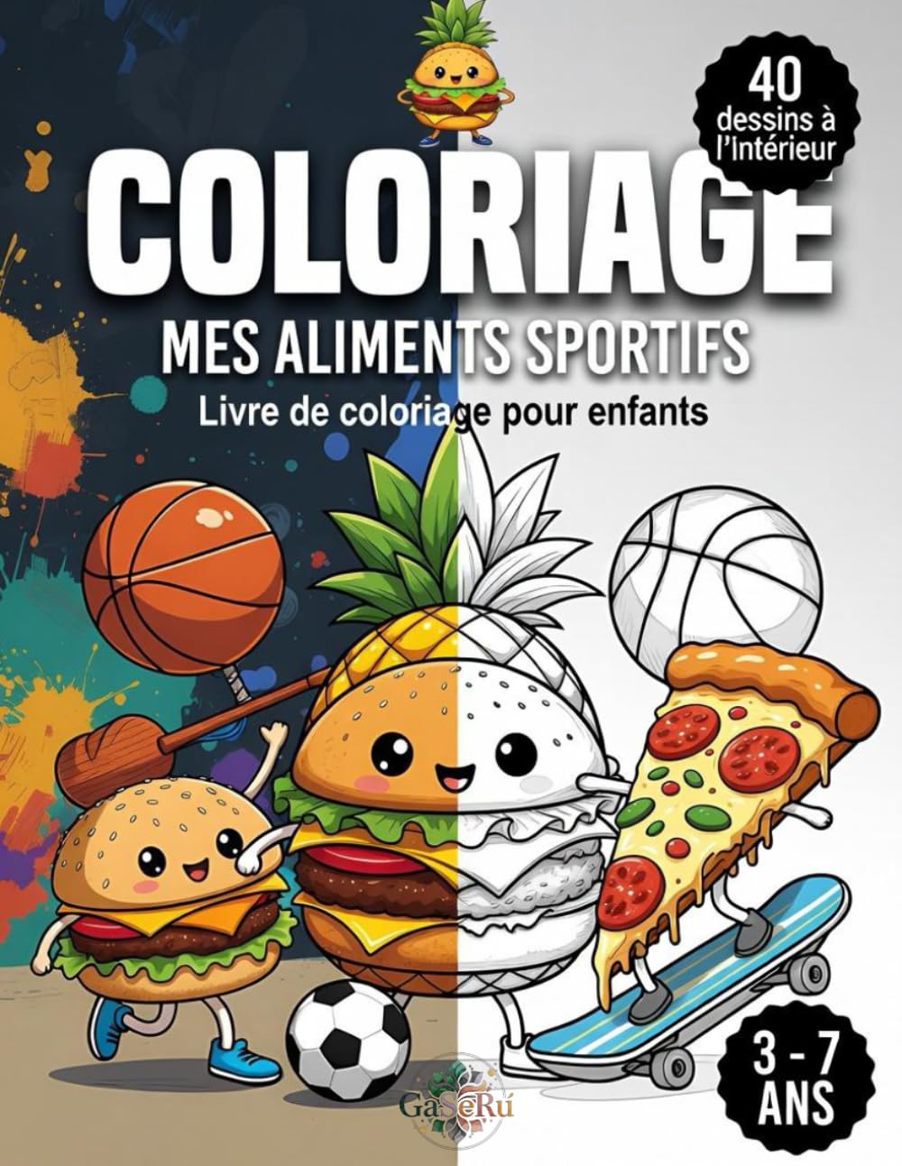 COLORIAGE : Mes Aliments Sportifs: Livre de coloriage pour enfants de 3 à 7 ans - 40 dessins mignons et amusants