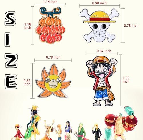 Miniatura 3 de GTOTd Juego de pines de anime paquete de 4 soportes para insignias esmaltadas mercancía de anime para mochilas broches de esmalte de anime de