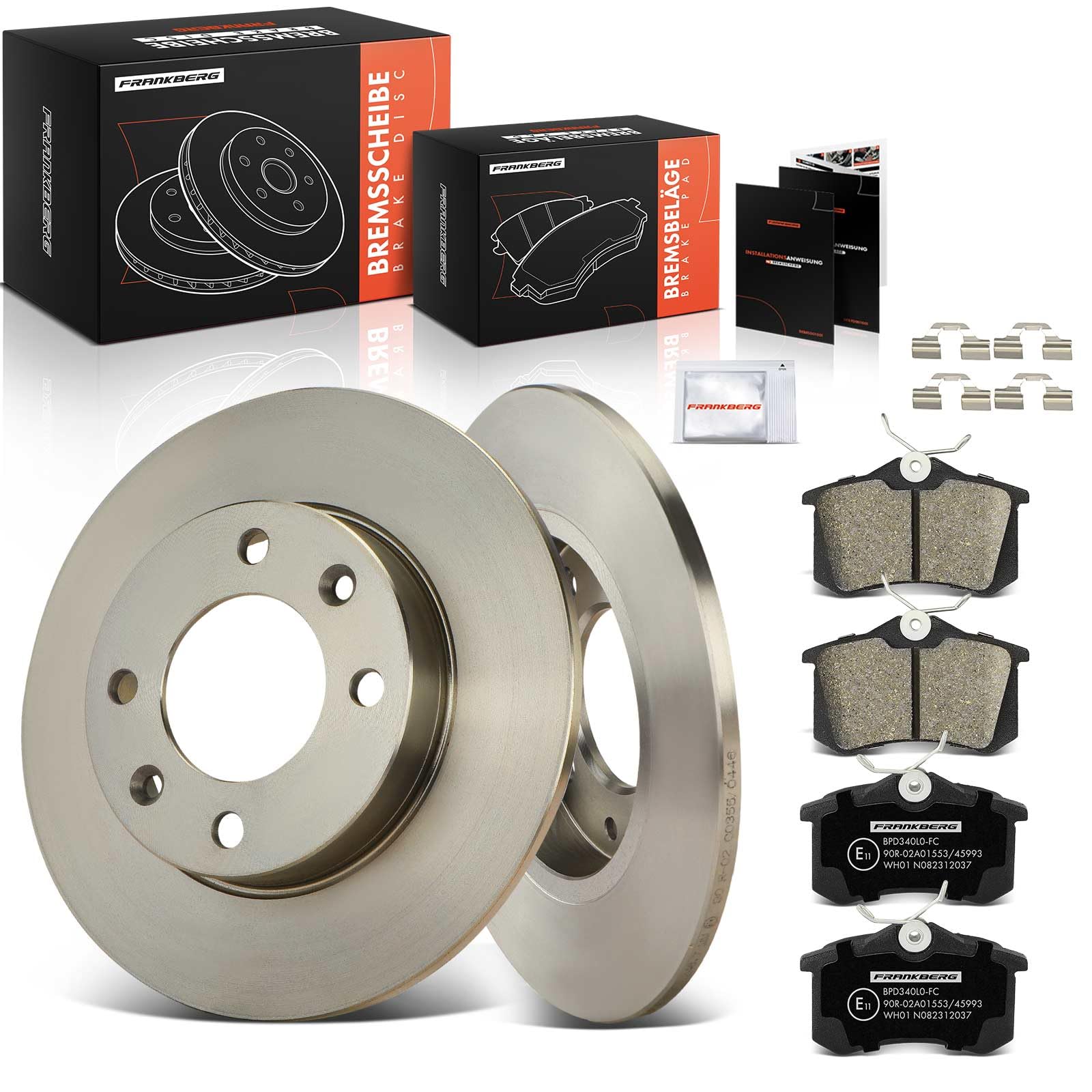Frankberg 1 kit de freins arrière | Compatible avec: Plateau/châssis Partner 5 G, Berlingo/Berlingo Premier monospace GFK GJK MF, Xsara Picasso N68