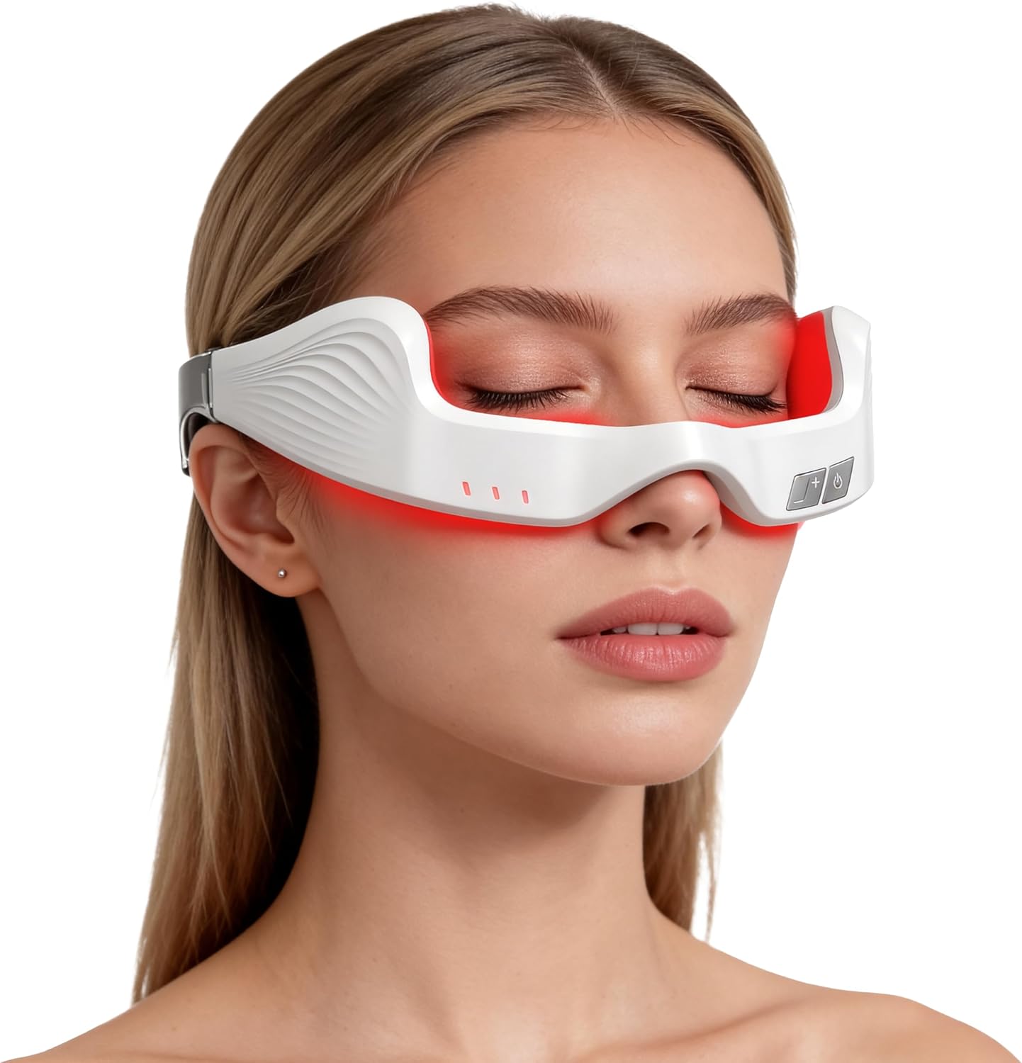 Under Eye Red Light Therapy Device, Facial red Light Therapy for reducing Dark Circles and Puffiness, Smoothing fine Lines, Eye Massager