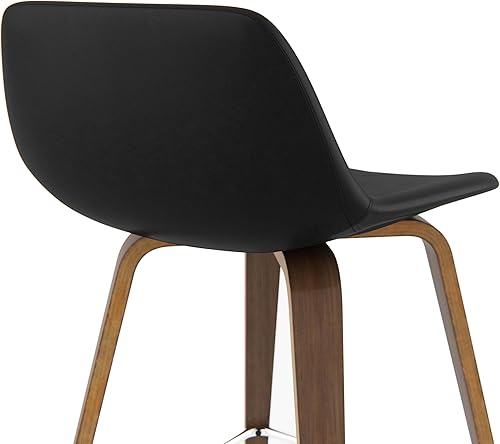 Miniatura 230 de SIMPLIHOME Randolph - Taburete moderno de mediados de siglo de madera curvada de 28 pulgadas (juego de 2) en piel sintética vegana gris piedra para