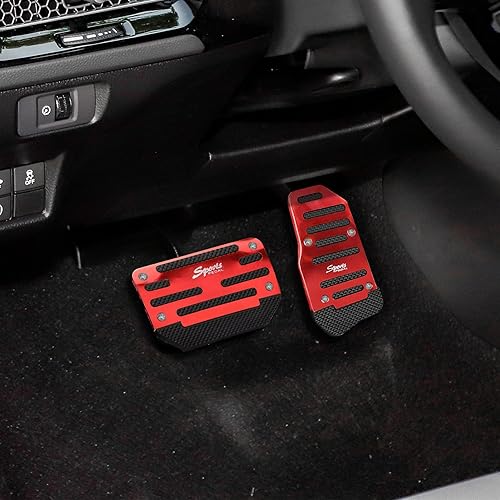 HAOBO Juego de 2 almohadillas antideslizantes para pedal de aleación de aluminio para automóvil, juego de fundas antideslizantes para pedal de