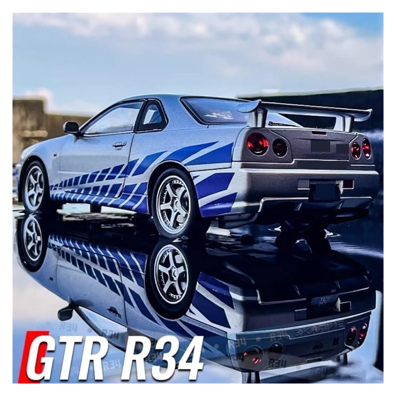 Nissan Skyline (R34) 1:24 ミニカー Jada ミニカー 1/24 JADATOYS ワイルドスピード ミニカー ダイキャスト
